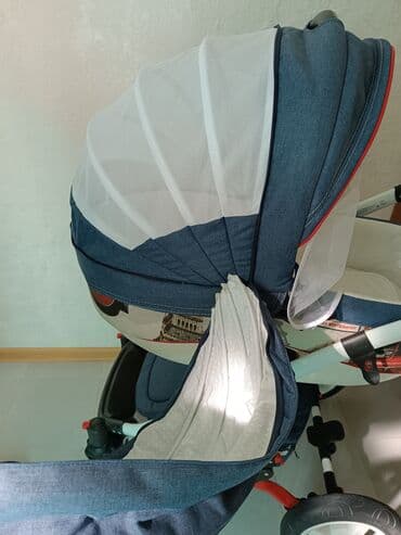 прогулочные коляски cam: Коляска, цвет - Голубой, Б/у — 15