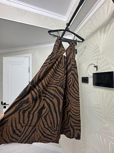 Личные вещи: Летнее платье-комбинация с подкладом БЕЛОЕ ПЛАТЬЕ 500с. Коричневый — 3