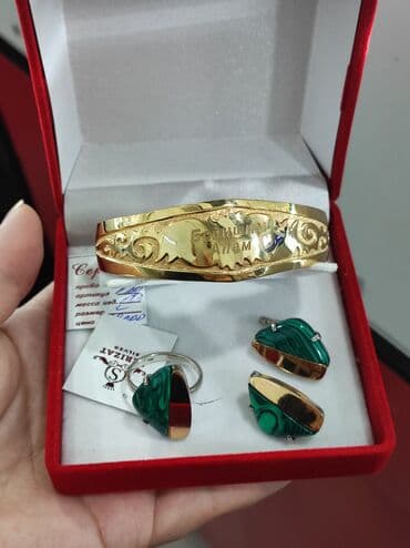 свадебные платья от производителя: Серебряный Набор+ Билерик с надписями "Бешими Апам " Серебро с — 2