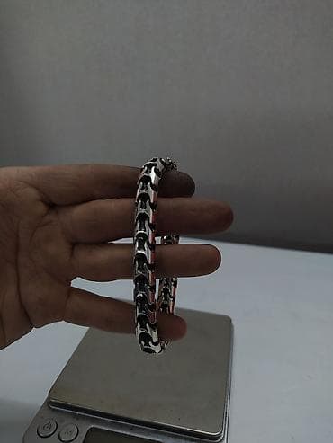 what: Серебряная цепь " Бисмарк" Вес 85 грамм Длина 60 см Ручная — 10