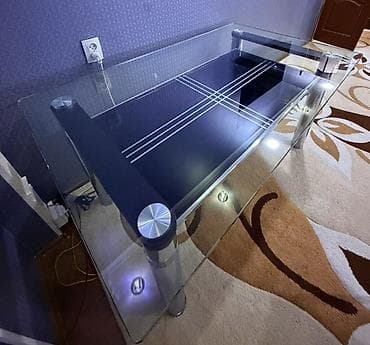 бильярдный стол трансформер: Стеклянный обеденный/журнальный стол в современном стиле - — 3