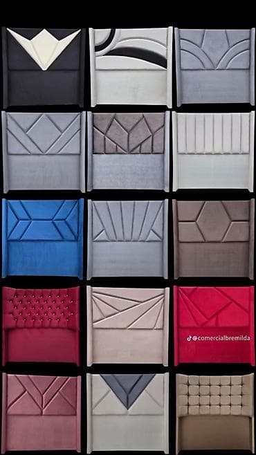 спальни: Мягкие изголовья для кровати — коллекция геометрических моделей - — 1