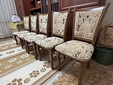 Стол жана отургуч комплекттери: Конок бөлмөсү үчүн үстөл жана отургуч, Колдонулган, Өзү алып кетүү, түсү - Алтын — 2