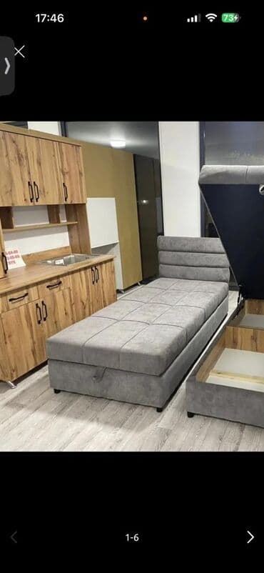 кровать с маятником: Односпальная кровать, Новый, С ящиком для хранения, В рассрочку, длина - 2 см — 2