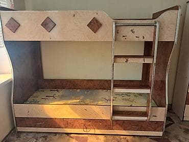кровать для подростка мальчика: Двухъярусная детская кровать, ЛДСП — 1