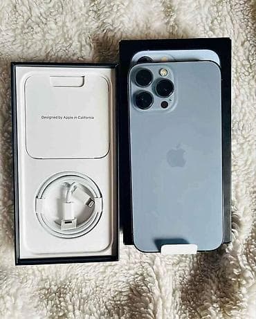 pixel 4: IPhone 13 Pro, Б/у, 128 ГБ, Sierra Blue, Зарядное устройство, Защитное стекло, Чехол, 93 % — 1