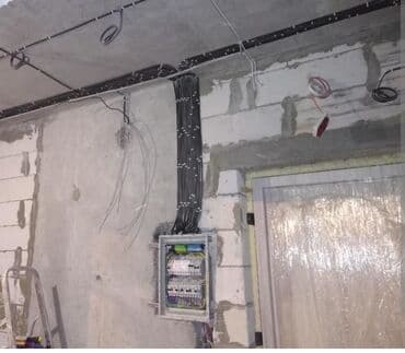 цены на электромонтажные работы в бишкеке: Электромонтаж любой сложности. Прайс лист: прокладка кабеля 5; — 2