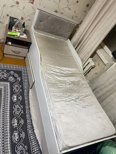 Оңдоп-түзөө жана курулуш: Бир кишилик керебет, Матрасы бар, узуну - 195 см — 2