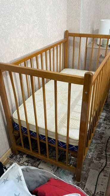 кроватки для новорожденных бу: Срочно!!!Детская кроватка, деревянная, в отличном состоянии — 1