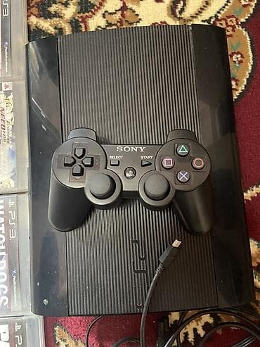 Видео оюндар жана приставкалар: PlayStation 3 Super Slim (черная) Комплектация: - консоль PS3 Super — 3