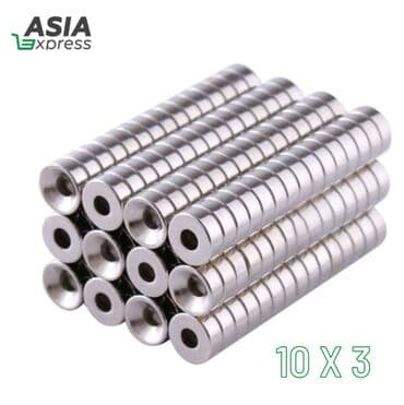 продаю магнит: Сильный неодимовый магнит с зенковкой N35, 10 х 3 мм, Круглый — 1