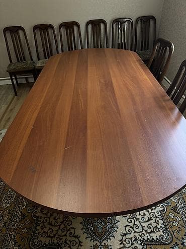 office table: Стол и стул для зала, Б/у, Самовывоз, цвет - Коричневый — 2
