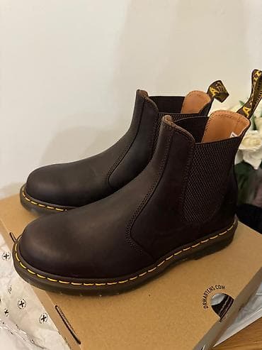 pull and beer: Dr. Martens — тёмно‑коричневые челси (Crazy Horse Leather) - Размер — 4