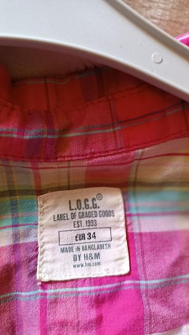 рубашка женская: Рубашка, цвет - Розовый, Б/у — 3