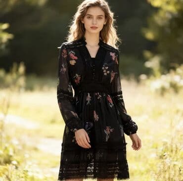 кожаные штаны бишкек: Платье в стиле Zimmermann - Размер: 46–48 - Цвет: черный с — 1