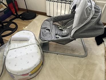 электрокачели: Люлька, Новый, Колыбель, Переноска, Качалка, цвет - Серый, Самовывоз — 3