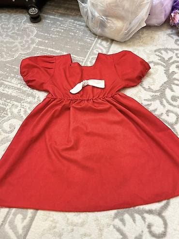 мурской одежда: Детское платье, цвет - Красный — 2