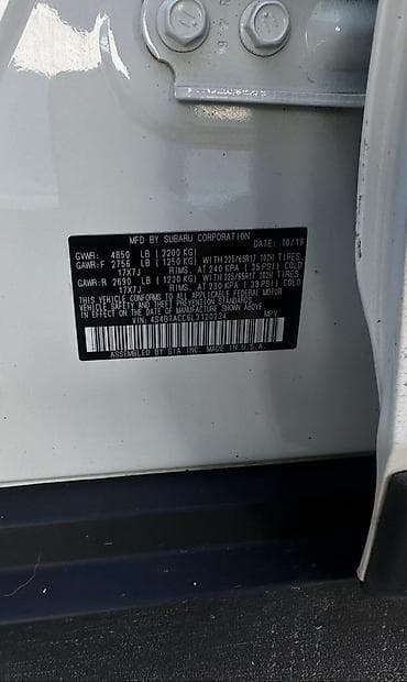 актуатор: Subaru Outback: 2020 г., 2.5 л, Автомат, Универсал — 10