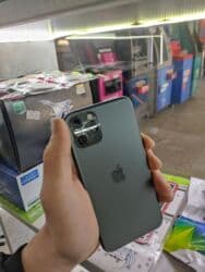 корпоративная симкарта: IPhone 11 Pro, Колдонулган, 64 ГБ, Жашыл, Коргоочу айнек, Каптама, Кабель, 75 % — 2