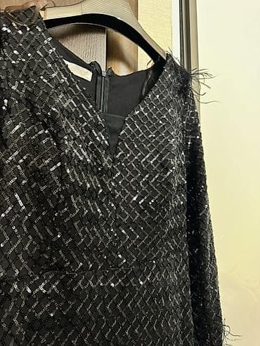 Личные вещи: Вечернее платье, Классическое, Длинная модель, С рукавами, С пайетками, M — 4