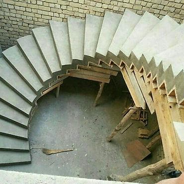 проектировка: Бетонная лестница Для дома, Форма лестницы: Винтовая — 3