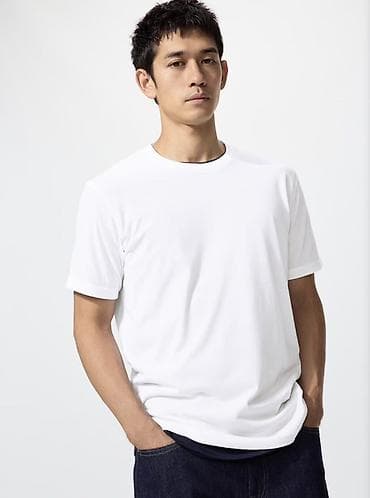 кыргызстан футболка: Эркектердин футболкасы, M, L, Uniqlo, Жаңы, түсү - Боз, Өзү алып кетүү — 1