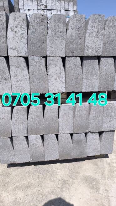 брусчатка бишкек дом брусчатки'' тротуарная плитка бордюры бишкек: Дорожный бордюр, Прессованный, Бетонный, Новый — 3