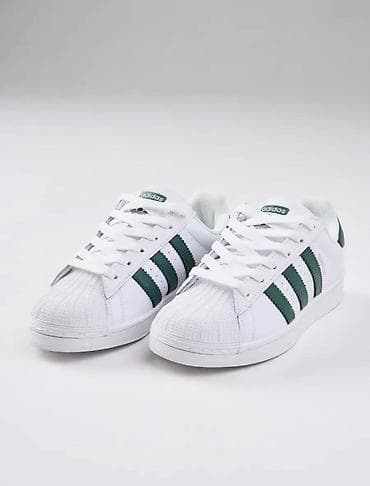 спортивные штаны адидас: Кеды adidas Superstar (белые/зеленые) - Легендарный силуэт Superstar — 3
