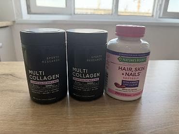 биопротеиновый волос: Набор БАД для волос, кожи и ногтей 1) Sports Research Multi Collagen — 1