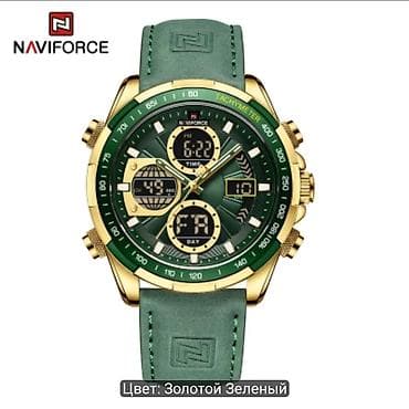 NAVIFORCE мужские наручные часы, цвет: золотой-зелёный (Green/Gold) — 1