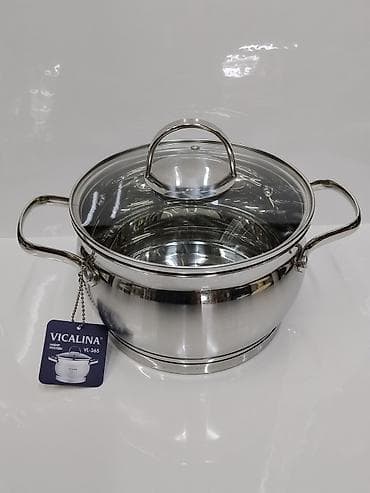 копытный нож: Кастрюля VICALINA VL-365 с крышкой - Материал: нержавеющая сталь с — 1