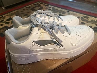 купить кроссовки лининг: Кроссовки Li-Ning, белые с серыми деталями - Бренд: Li-Ning (логотип — 3