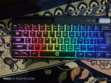 Клавиатура, Мембранная, Проводное подключение, Размер: 60%