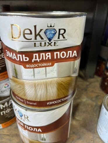 краска половая: Эмаль для пола Dekor Luxe, водостойкая и износостойкая. Подходит для — 1