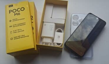 сайма модем: Poco M6, Жаңы, 128 ГБ, түсү - Кара — 1