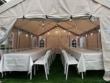 small table: Аренда шатра для мероприятий с полным комплектом мебели и освещения — 4