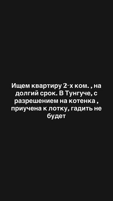 Ищем для аренды 2‑комнатную квартиру на долгий срок в районе Тунгуч