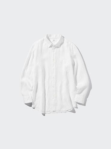 Рубашки: Мужская рубашка, M, L, Uniqlo, Новый, цвет - Белый, Самовывоз, Бесплатная доставка, Платная доставка — 3