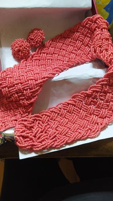 свадебное платье в национальном стиле: Ожерелье из бисера и серьги гвоздики,ручная работа,шикарно смотрится и — 4