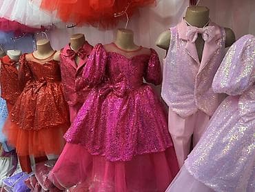 детский шлопка: Детское платье, цвет - Розовый, Новый — 5