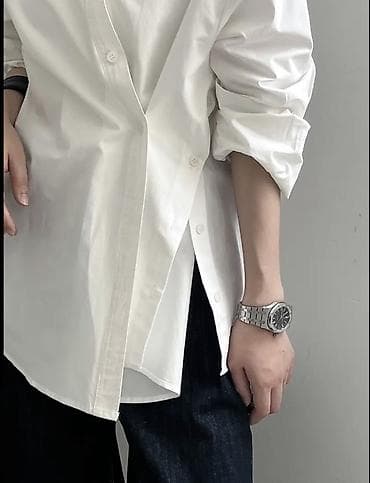 лофери: Белая рубашка с асимметричной застёжкой. НЕОБЫЧНЫЙ ДИЗАЙН - — 10