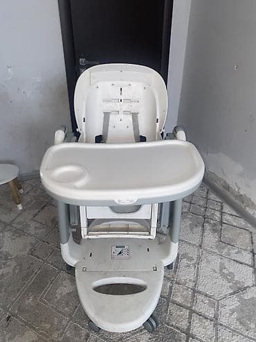 сумка оперативка: Стульчик для кормления, Б/у, Peg perego, Пластик, Трансформер, цвет - Белый, Самовывоз, Платная доставка — 1