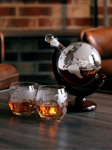 напиток: Подарочный набор «Глобус» • Графин(Декантер) в форме глобуса (внутри — 6