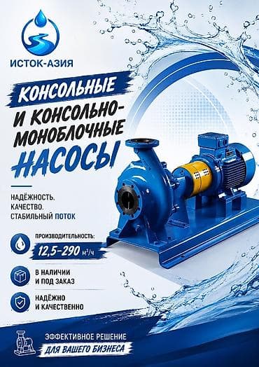 Консольные и консольно-моноблочные насосы «Исток-Азия» - Назначение at lalafo.kg Консольные и консольно-моноблочные насосы «Исток-Азия» - Назначение