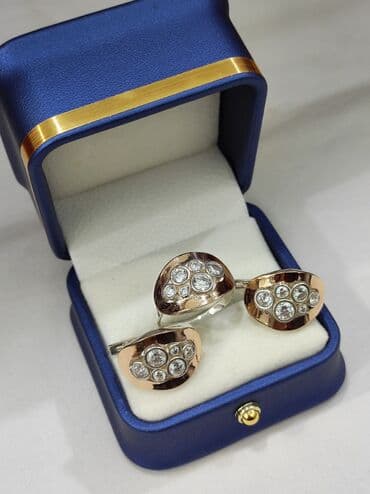 свадебные наборы ручной: Серебро напыление золото 925 пробы Размеры имеются Для заказа — 8