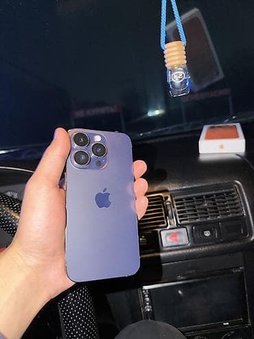 samsung 128: IPhone 14 Pro, Б/у, 256 ГБ, Deep Purple, Коробка, 89 % — 4