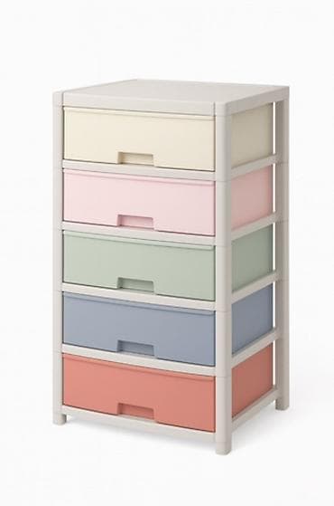 пластиковый органайзер: Комод для одежды, Без зеркала, Пластик — 1