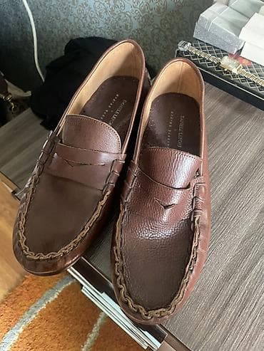 Мужские кожаные лоферы-пенни - Материал: натуральная кожа (верха и