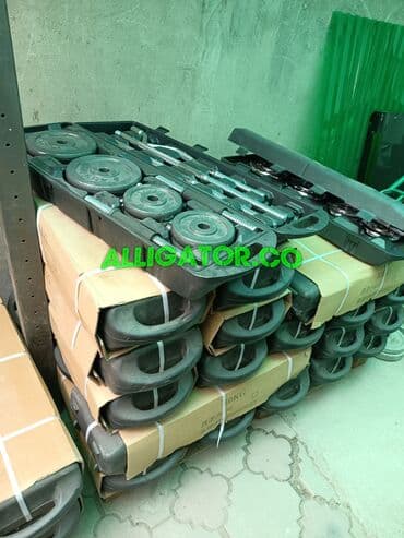 гантели для начинающих дома: Наборы 3в1 комбо Гриф прямой / кривой и гантели хром общий вес 55 кг — 1