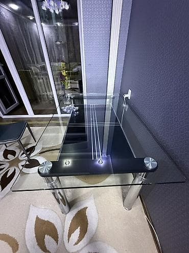 бильярдный стол трансформер: Стеклянный обеденный/журнальный стол в современном стиле - — 1